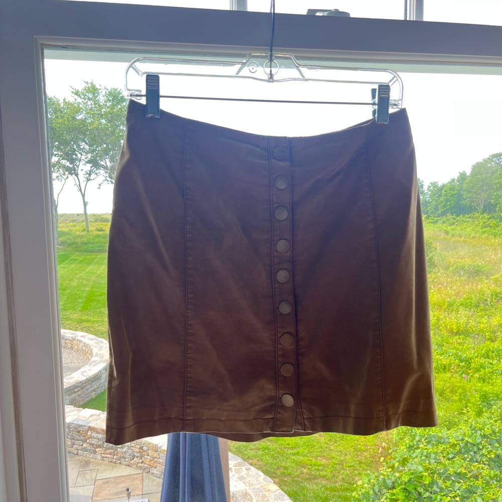Free People Leather Skirt